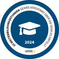 Weiterbildungssiegel der VEMA fuer 2024